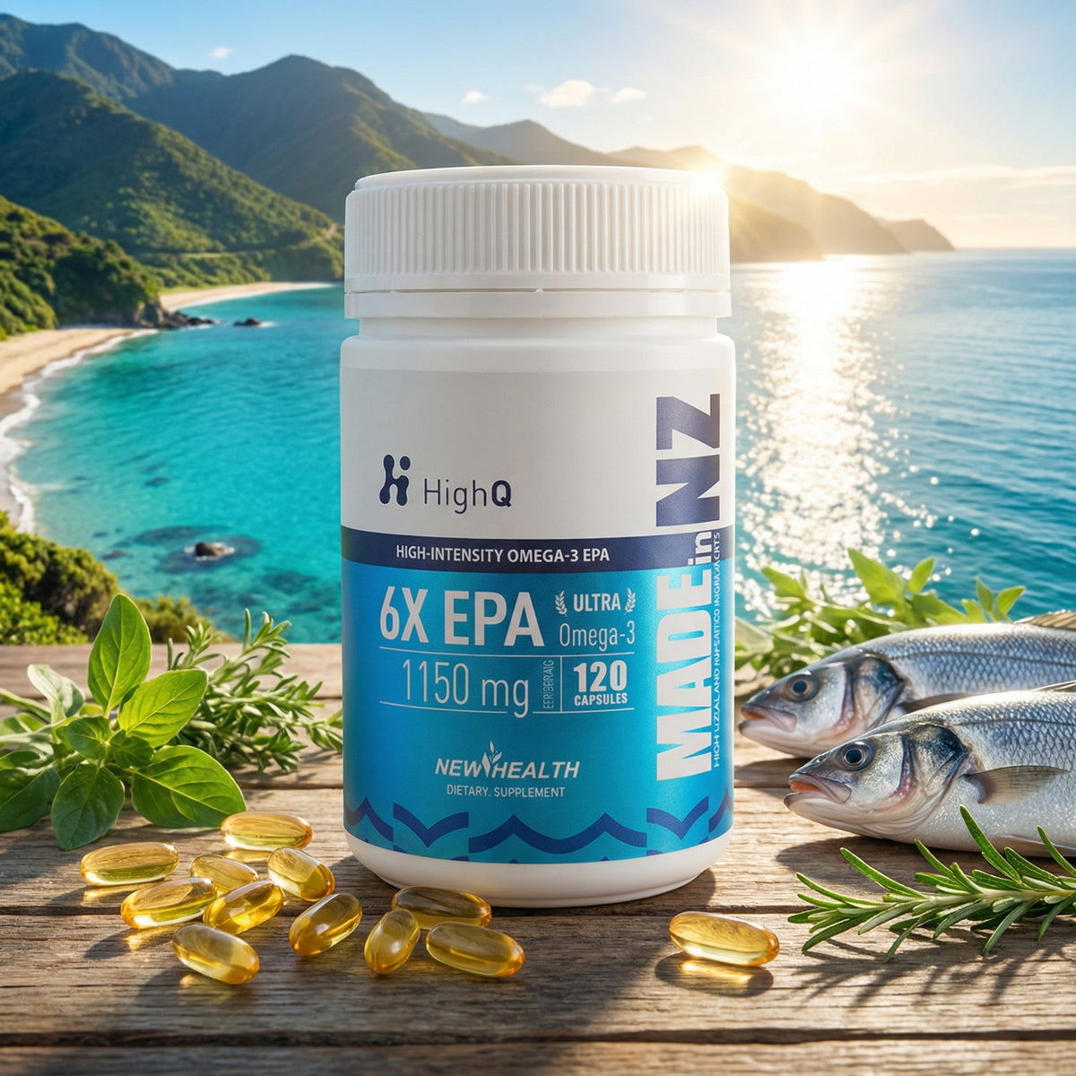 HighQ 6X EPA 1150mg ULTRA Omega-3 (120 Softgels)